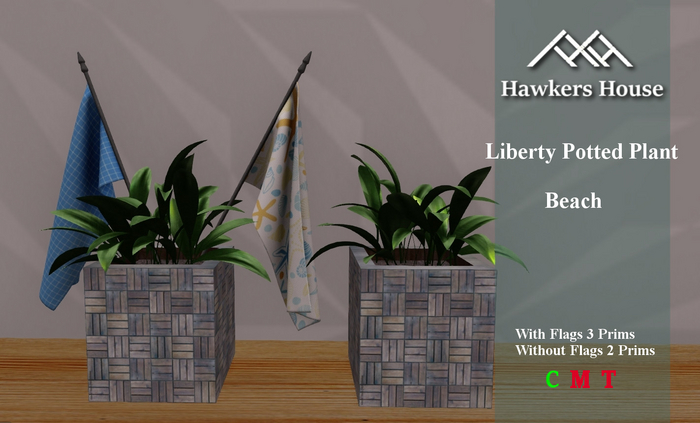 *HH* Liberty Potted Plant Beach