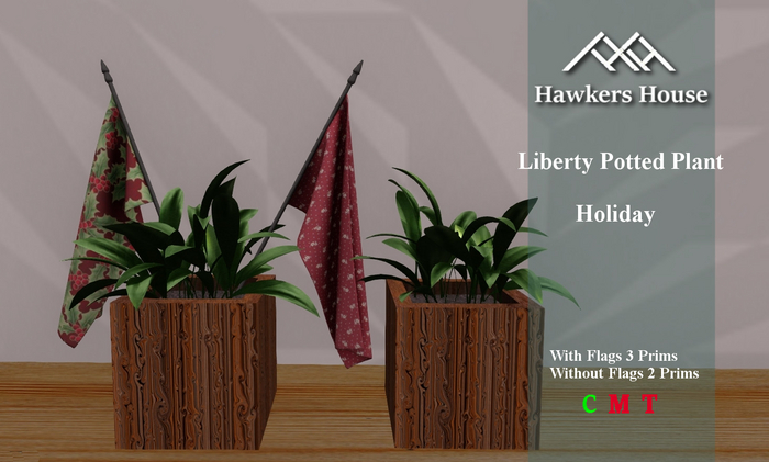 *HH* Liberty Potted Plant Holiday