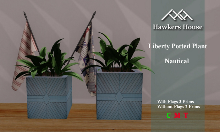*HH* Liberty Potted Plant Nautical