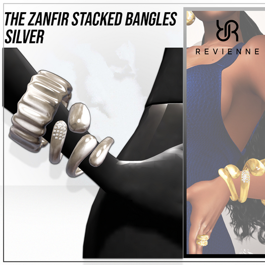 Revienne: The Zanfir Stacked Bangles [SILVER]