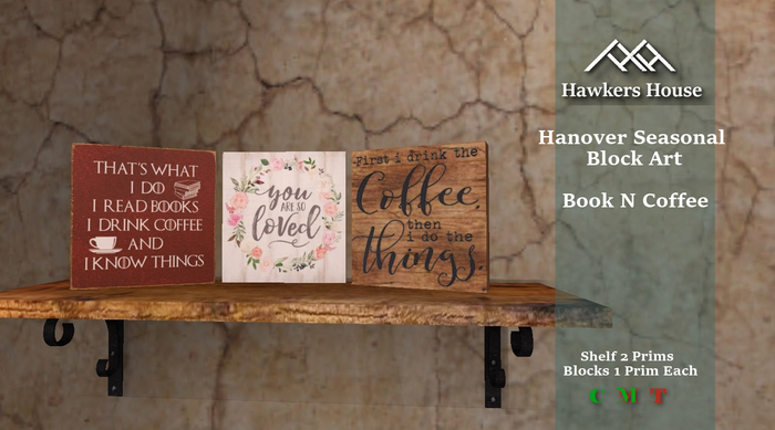 *HH* Hanover Seasonal Block Art Book N Coffee