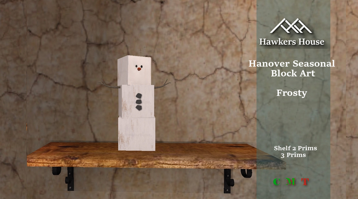 *HH* Hanover Seasonal Block Art Frosty