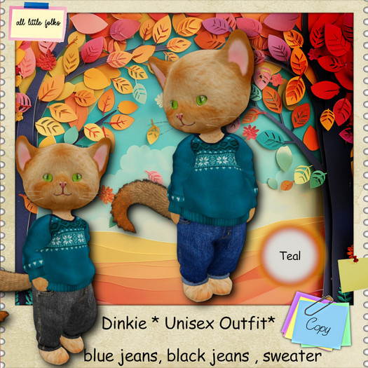 ALF Dinkie * Teal Outfit