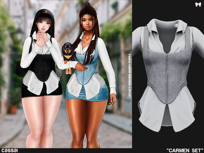 #CASSAI. - "Carmen" Shirt - Slate