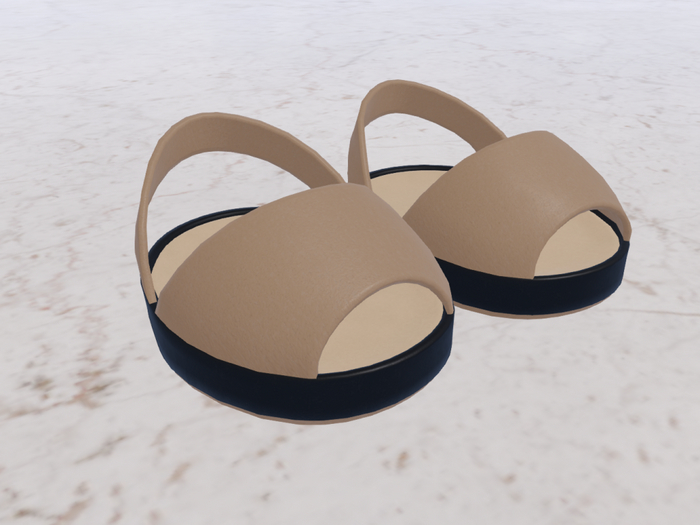 MM Dinkies Sandals Beige Leather