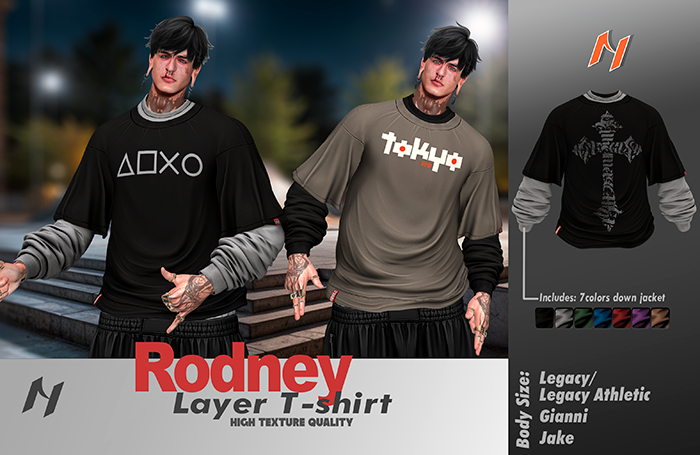 [HRL] Rodney Layer T-shirt [Cross]