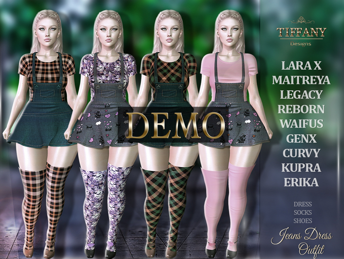 ::TD:: Jeans Dress Outfit [Mesh] DEMO + Lara X