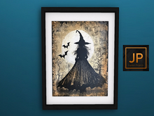 12.DD Salem Witches Frame Boxed