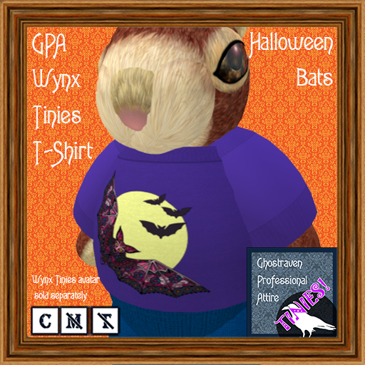 GPA Wynx Tinies T-Shirt - Halloween Bats Print