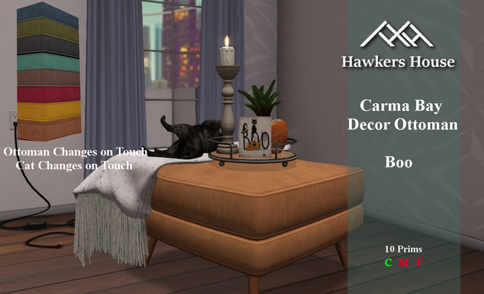 *HH* Carma Bay Decor Ottoman Boo