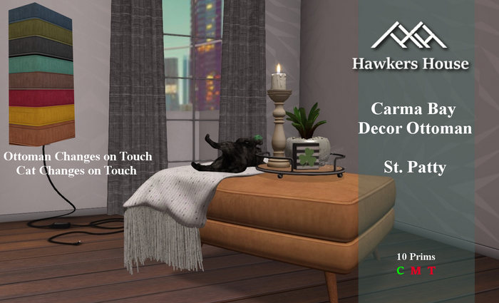 *HH* Carma Bay Decor Ottoman St Patty