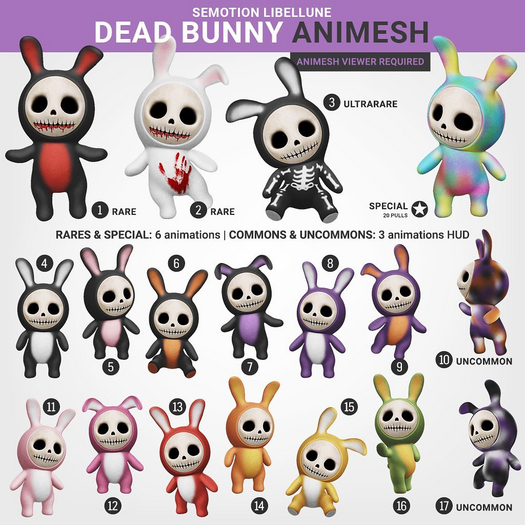 SEmotion Libellune Dead Bunny #1 RARE