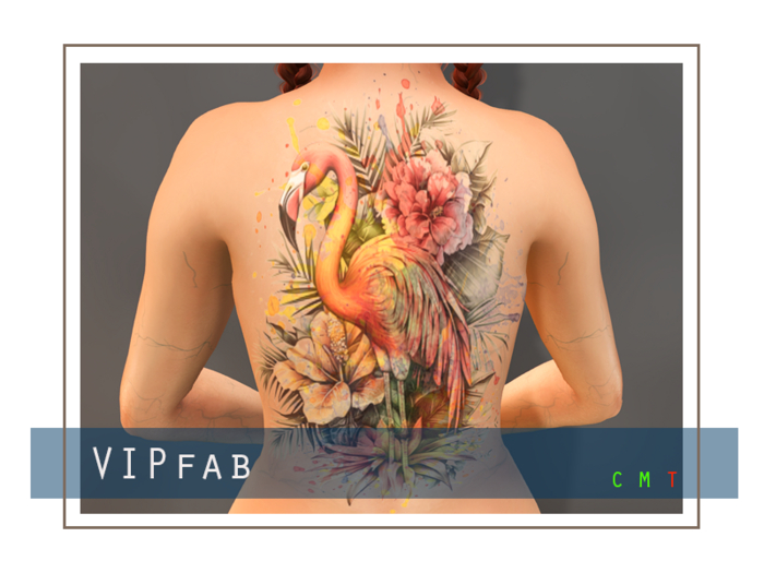 VIPfab - Tropical Flamingo - back - 60% + 30%