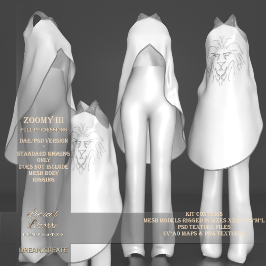 !Lyrical B!zarre Templates! - Zoomy III MESH DAE Version