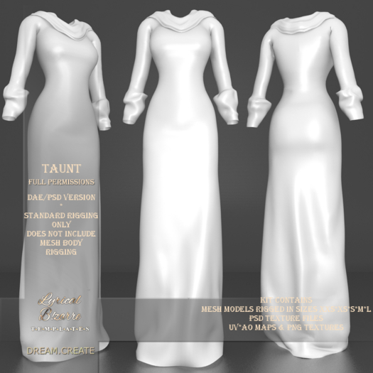 !Lyrical B!zarre Templates! - Taunt MESH DAE Version