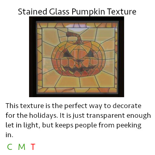 **Eagle's Texture** Pumpkin Stained Glass