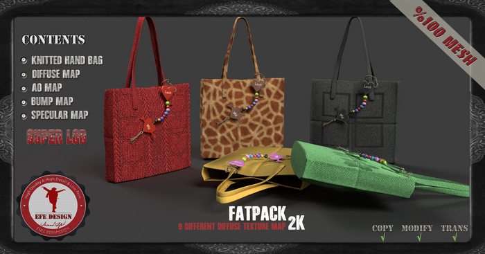(Efe Design) Knitted Hand Bag Fatpack Fullperm 