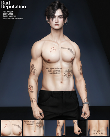 Bad Reputation - Titanium Body Tattoo -