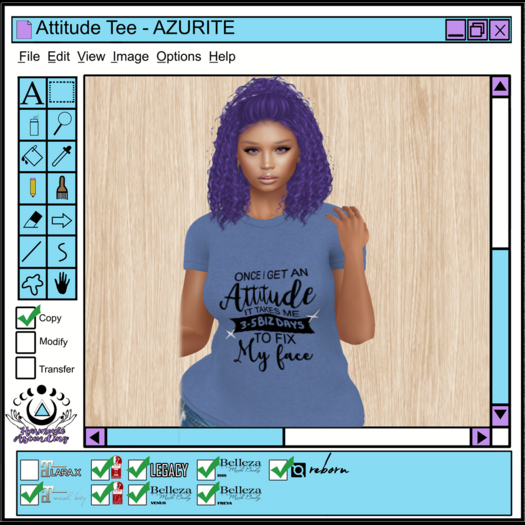 [HA] Attitude Tee - AZURITE - 