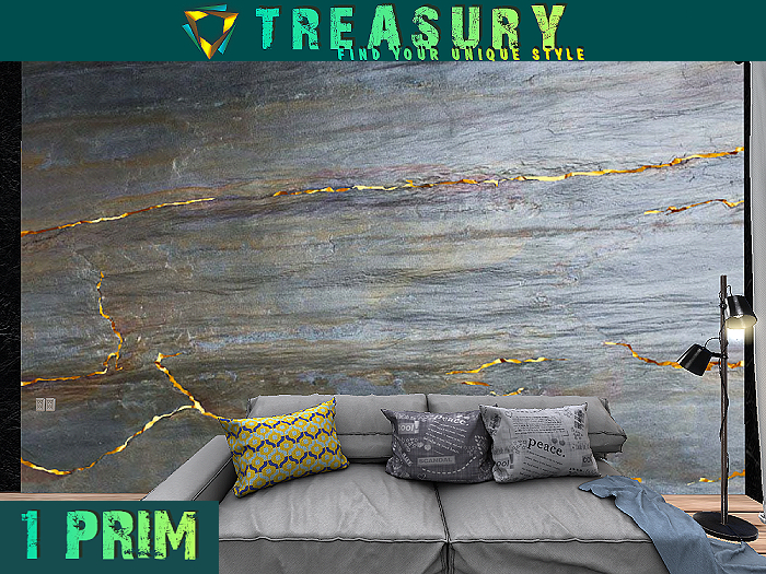 Stone panel - Gold veins in stone
