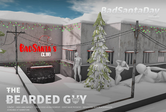 Bad Santa Backdrop - Day Version - The Bearded Guy