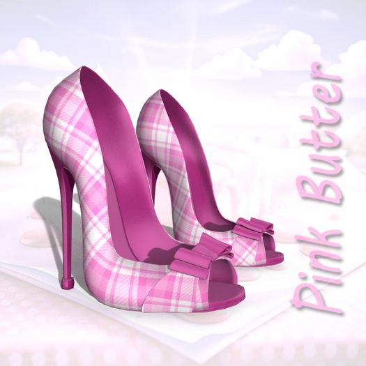 Pink Plaid Legacy Bow Shoes