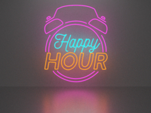 Happy hour 2 neon sign Full Permission