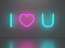 I love you neon sign Full Permission