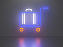 Suitcase neon sign Full Permission