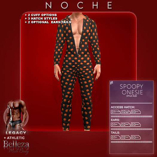 Noche. Spoopy Onesie Black Pumpkin