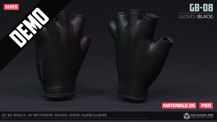 *DEMO* GLOVES GB-08 (BLACK) (Maitreya Bento) [Neurolab Inc.]