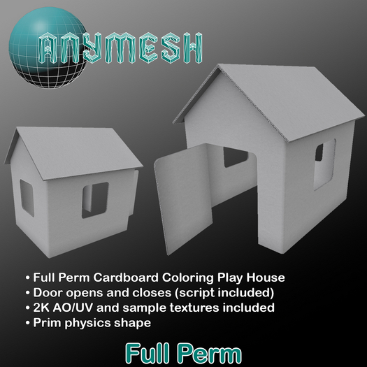 [AnyMesh] Cardboard Playhouse Full Perm