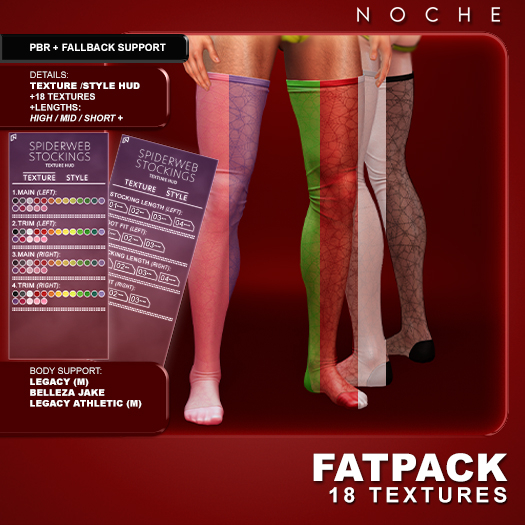 Noche. Spiderweb Stockings Fatpack