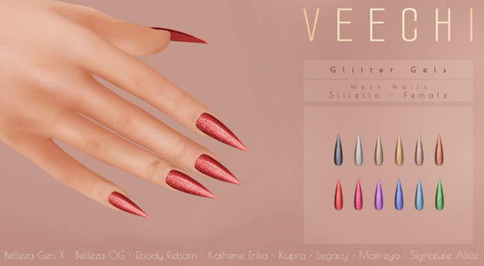 Veechi - Glitter Gels // Stiletto Female
