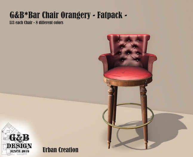 G&B*Bar Chair - Fatpack - Orangery*Li3*