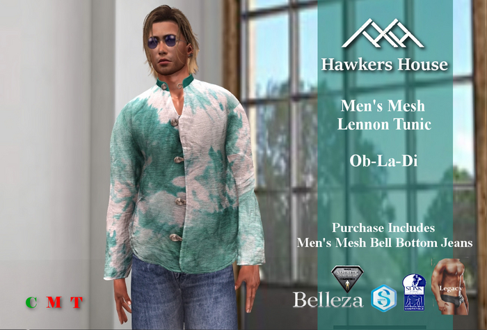 *HH* Men's Mesh Lennon Tunic Ob-La-Di