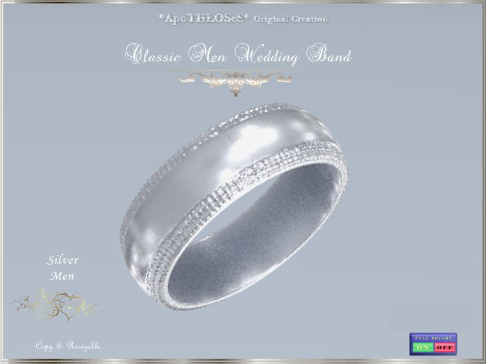  Silver Classic Men Wedding Band Copy