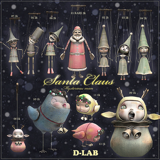 D-LAB Santa Claus Full Set + Rare ( 12 Pcs )