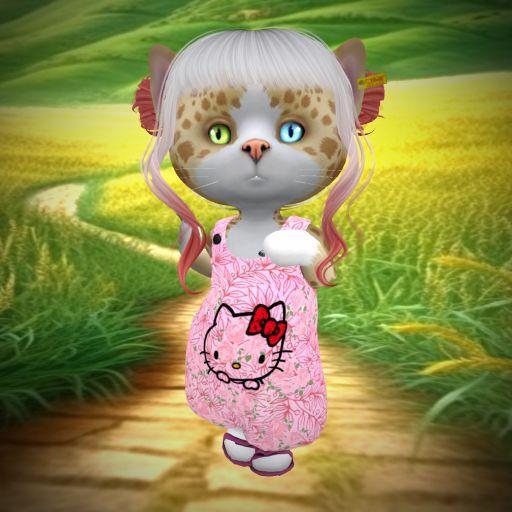 .::KS::.Dinkie-salopette-roses-pink-hello-kitty