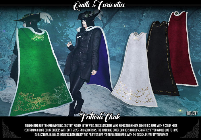 Quills & Curiosities - Festivus Cloak