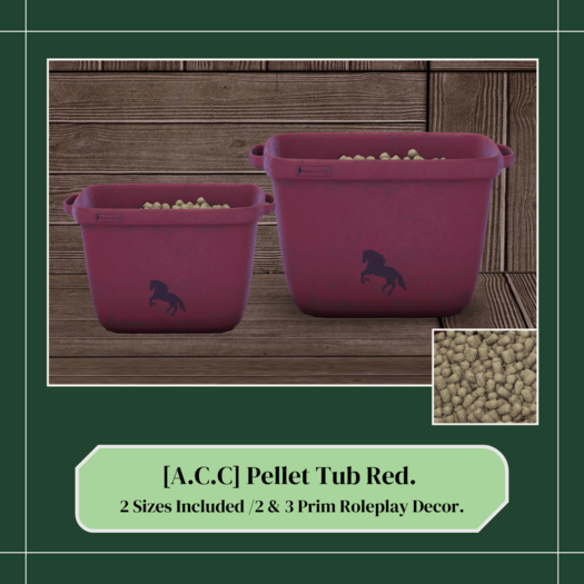 Acres Craft Co. Pellet Tub Set Red