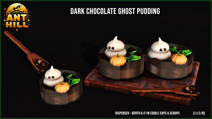 Chef Hill. Dark Chocolate Ghost Pudding 