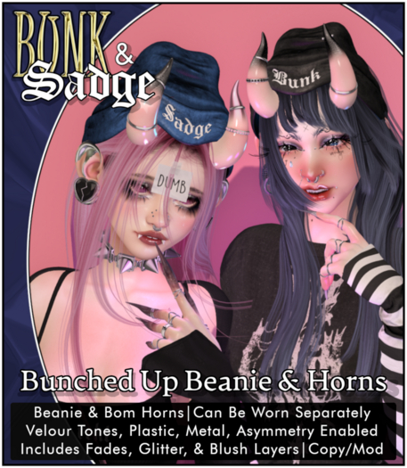 Bunk. xSadge Bunched Up Beanie & Horns