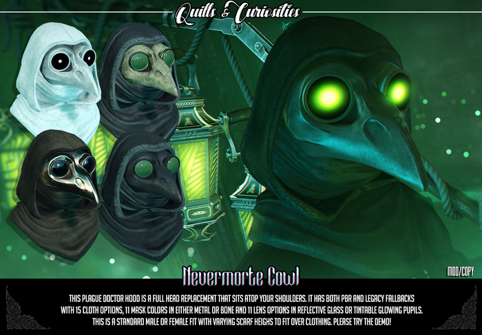 Quills & Curiosities - Nevermorte Cowl
