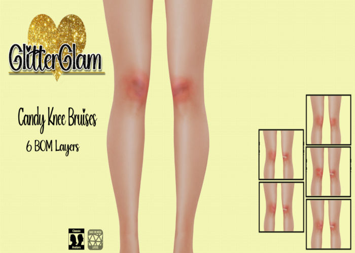 .GltterGlam. Candy Knee Bruises Tattoo - {UnpackHud}