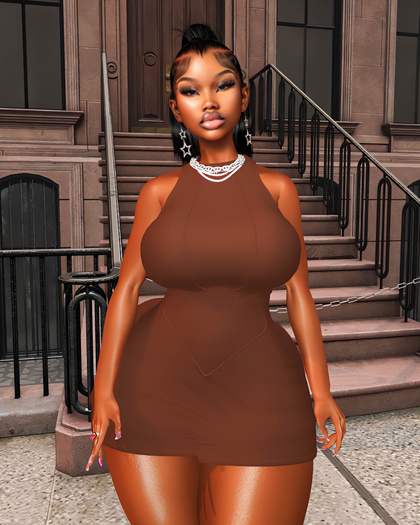 $BQ - Crystal Dress - Brown