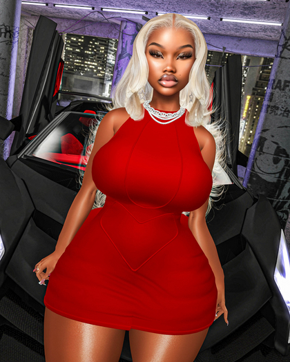 $BQ - Crystal Dress - Red