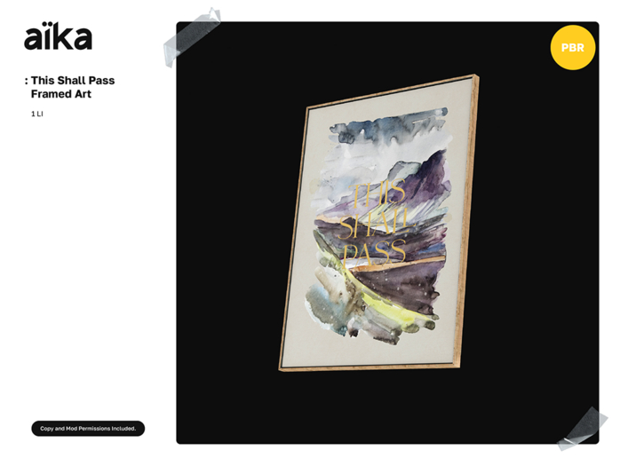aika - This Shall Pass Framed Art (add)