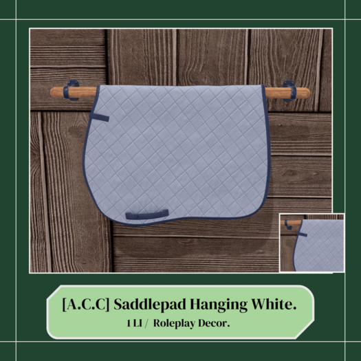 Acres Craft Co. Saddlepad Handging White