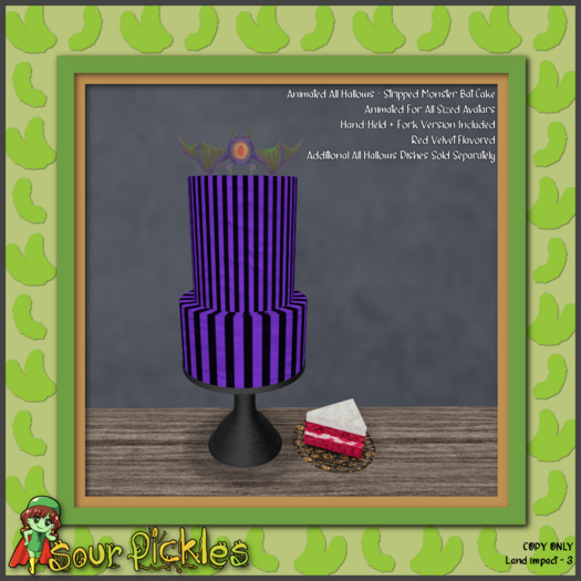 [SP] All Hallows - B/W Monster Bat Cake